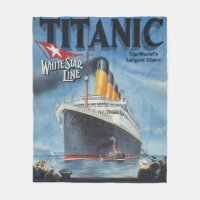 Titanic Poster Fleece Blanket