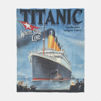 Titanic Poster Fleece Blanket
