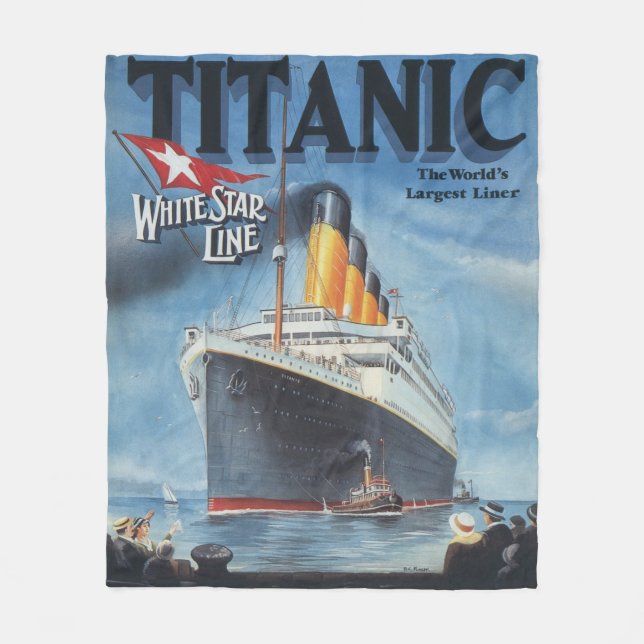Titanic Poster Fleece Blanket (Front)