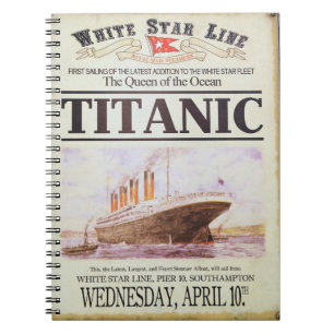 Titanic poster notebook