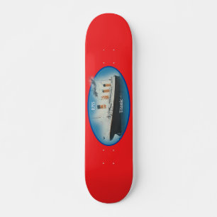 Titanic Red Maritime White Star Line Ship Skateboard