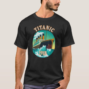Titanic Sailing Ship Vintage Cruise Vessel 1912 Ic T-Shirt
