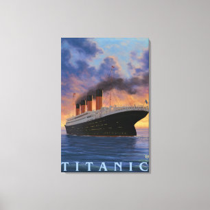 Titanic SceneWhite Star Line Canvas Print