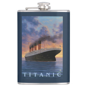 Titanic SceneWhite Star Line Hip Flask