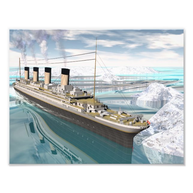 Titanic ship - 3D render Photo Print (Front)