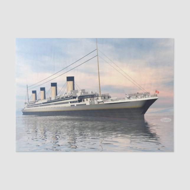 Titanic ship - 3D render Tissue Paper (Front)