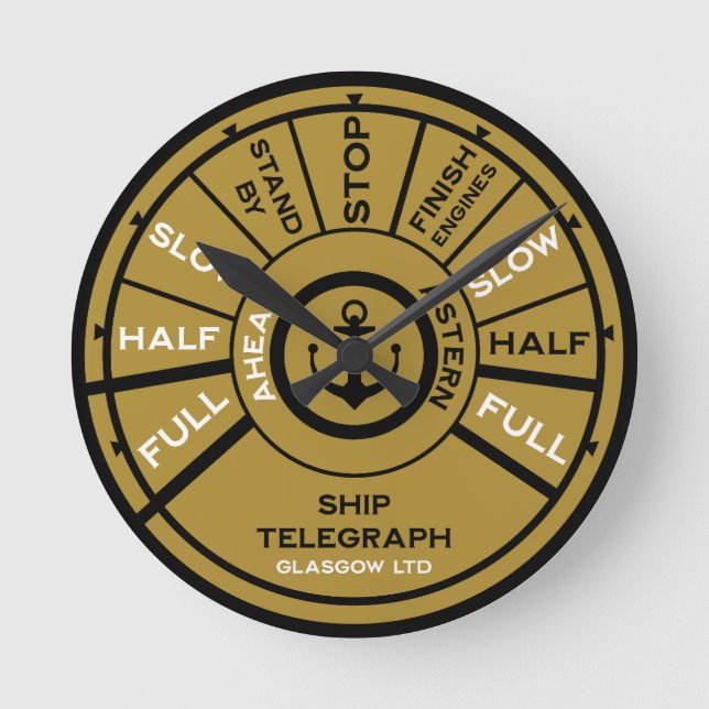 Titanic Ship Speed Round Clock (Front)