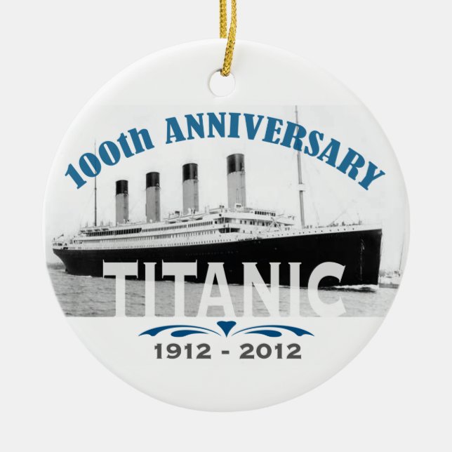 Titanic Sinking 100 Year Anniversary Ceramic Tree Decoration (Front)