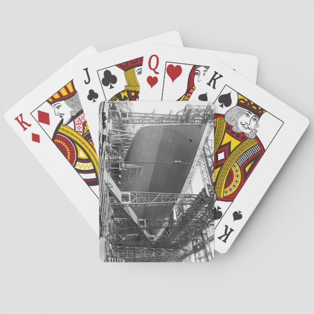 Titanic under construction Playing Cards (Back)