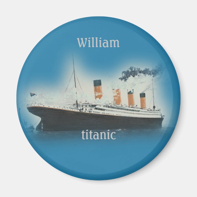 Titanic Vintage Maritime White Star Line Ship Magnet (Front)
