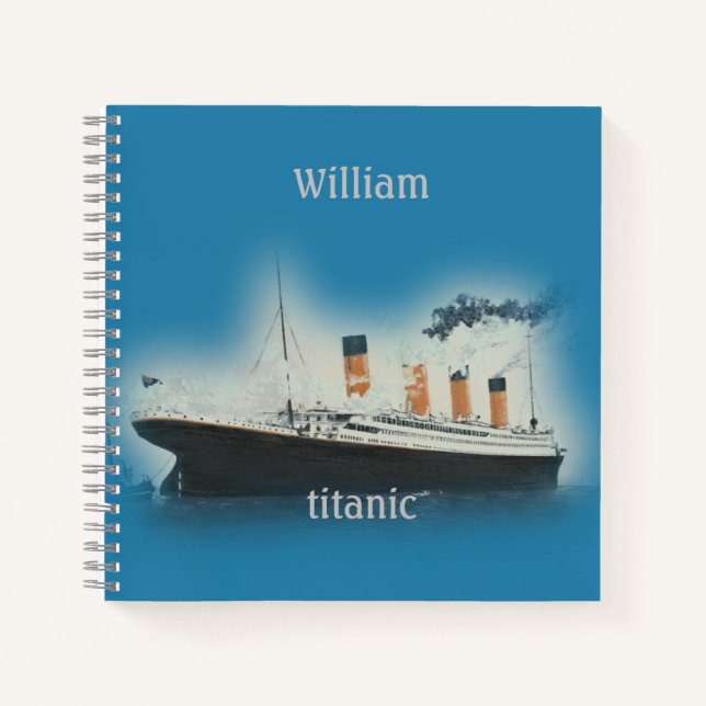Titanic Vintage Maritime White Star Line Ship Notebook (Front)