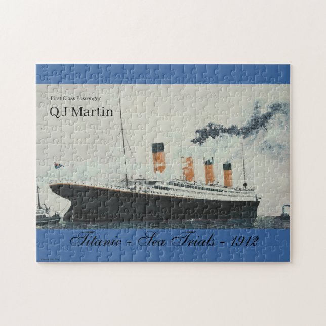 Titanic Vintage Name Ship Jigsaw Puzzle (Horizontal)