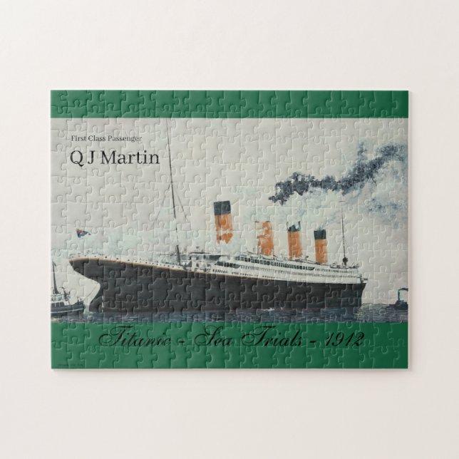 Titanic Vintage Name Ship Jigsaw Puzzle (Horizontal)