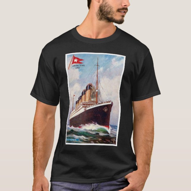 Titanic White Star Line Painting T-Shirt (Front)