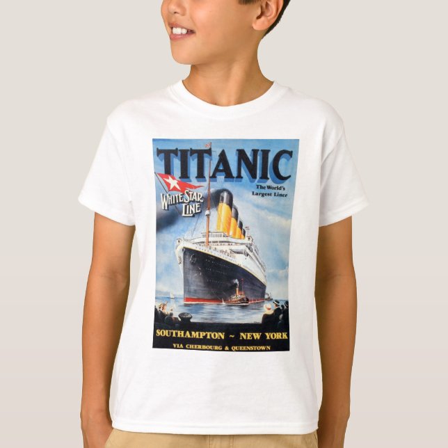 Titanic White Star Line - World's Largest Liner T-Shirt (Front)