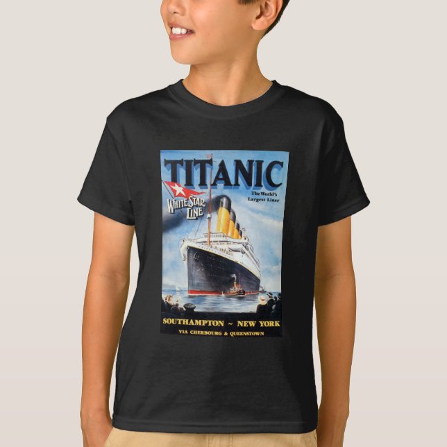 Titanic White Star Line - World's Largest Liner T-Shirt (Front)