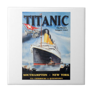 Titanic White Star Line - World's Largest Liner Tile