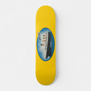 Titanic Yellow Maritime White Star Line Ship Skateboard