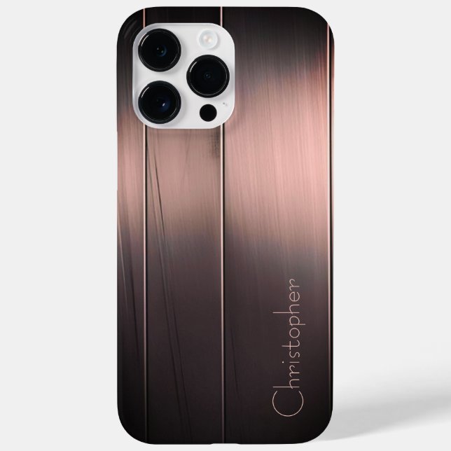 Titanium Bronze Stainless Steel Print Case-Mate iPhone Case (Back)