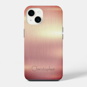 Titanium bronze Stainless Steel Print iphone 15 14 Case