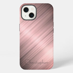 Titanium bronze Stainless Steel Print iphone 15 13 Case