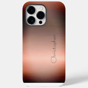 Titanium Bronze Stainless Steel Print iPhone 14 Pro Max Case