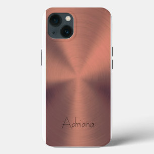 Titanium bronze Stainless Steel Print iPhone 13 Case