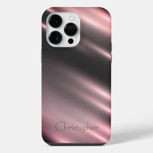 Titanium Bronze Stainless Steel Print iPhone 14 Pro Max Case