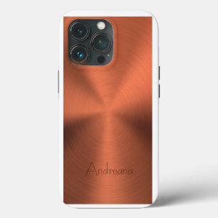 Titanium bronze Stainless Steel Print iPhone 13 Pro Case