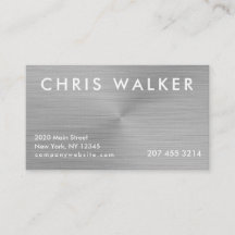 Titanium brushed metal customisable business cards