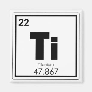 Titanium chemical element symbol chemistry formula magnet