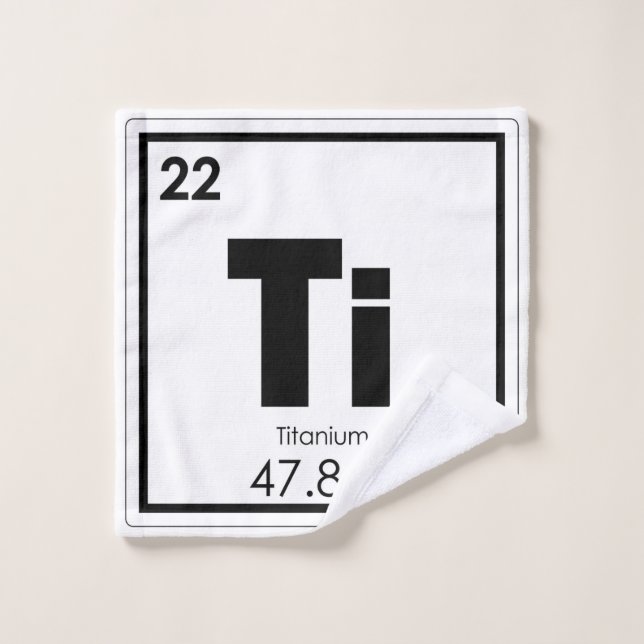 Titanium chemical element symbol chemistry formula wash cloth (Wash Cloth)