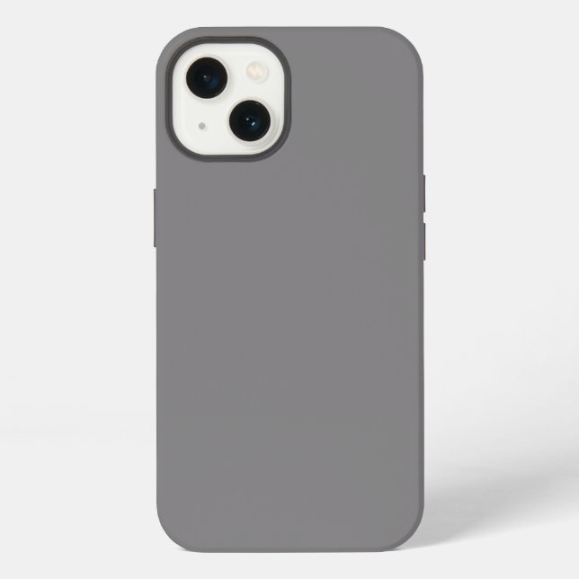 Titanium Color Grey Shade Solid Background Gray iPhone Case (Back)