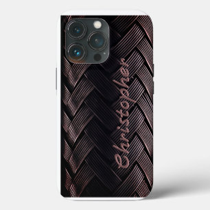 Titanium Cord bronze Shiny Stainless Steel Metalic iPhone 13 Pro Case