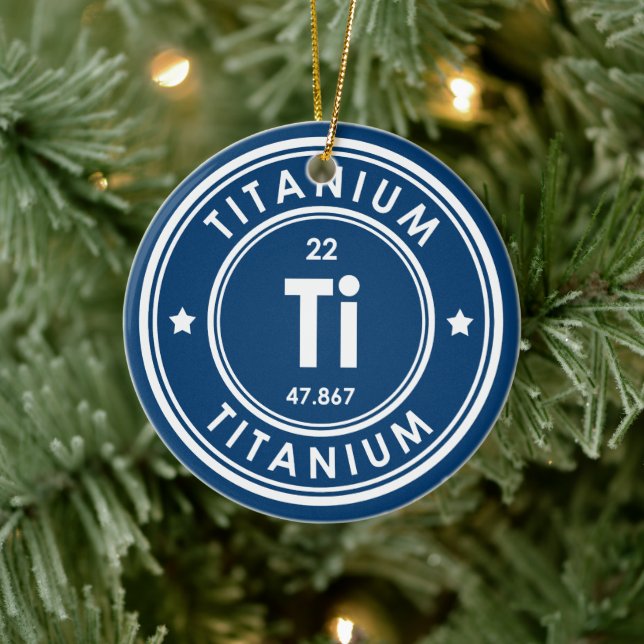 Titanium Element Blue Ceramic Ornament (Tree)