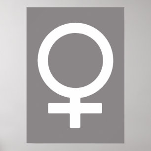 Titanium Female Symbol Poster