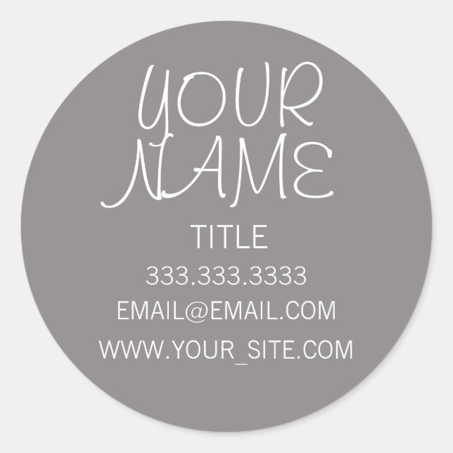 Titanium Freehand Simple Classic Round Sticker (Front)