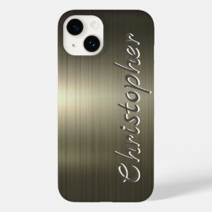 Titanium gold Stainless Steel Metallic Case-Mate iPhone 14 Case