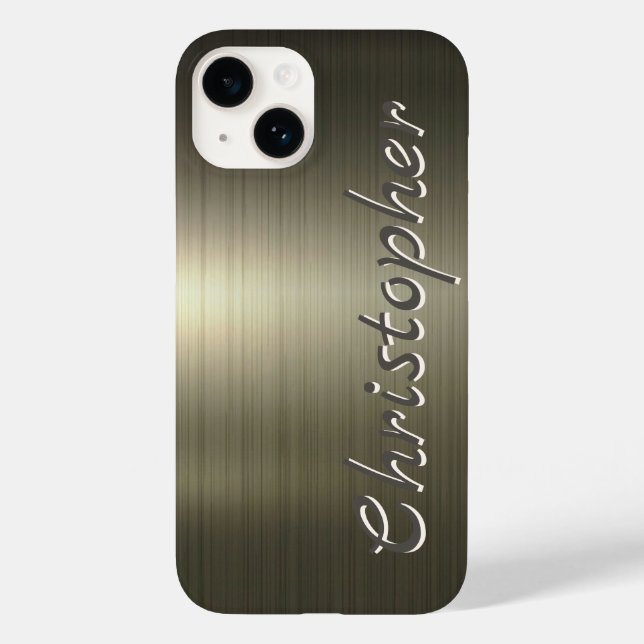 Titanium gold Stainless Steel Metallic Case-Mate iPhone Case (Back)