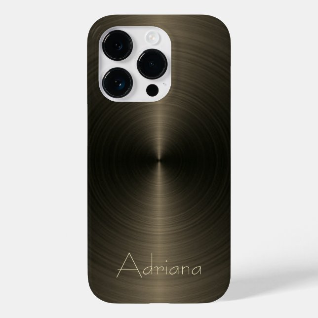 Titanium gold Stainless Steel Metallic Case-Mate iPhone Case (Back)