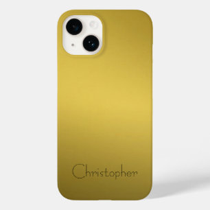 Titanium gold Stainless Steel Print 15 Case-Mate iPhone 14 Case