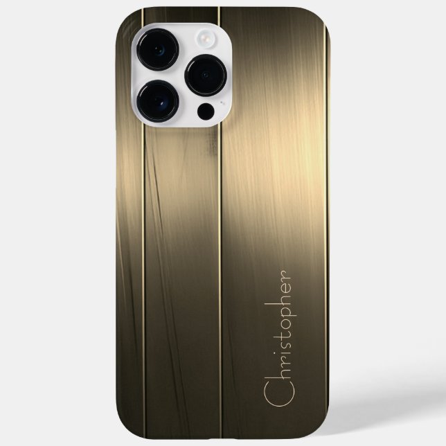 Titanium Gold Stainless Steel Print Case-Mate iPhone Case (Back)