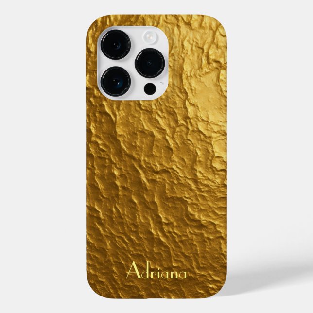 Titanium gold Stainless Steel Print Case-Mate iPhone Case (Back)
