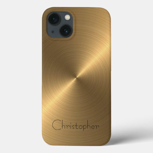 Titanium gold Stainless Steel Print Case-Mate iPhone Case (Back)