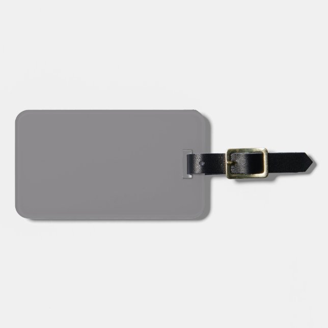 Titanium Grey Grey Colour Trend Background Luggage Tag (Front Horizontal)