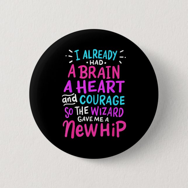 Titanium Hip Replacement Surgery Humor Funny New H 6 Cm Round Badge (Front)