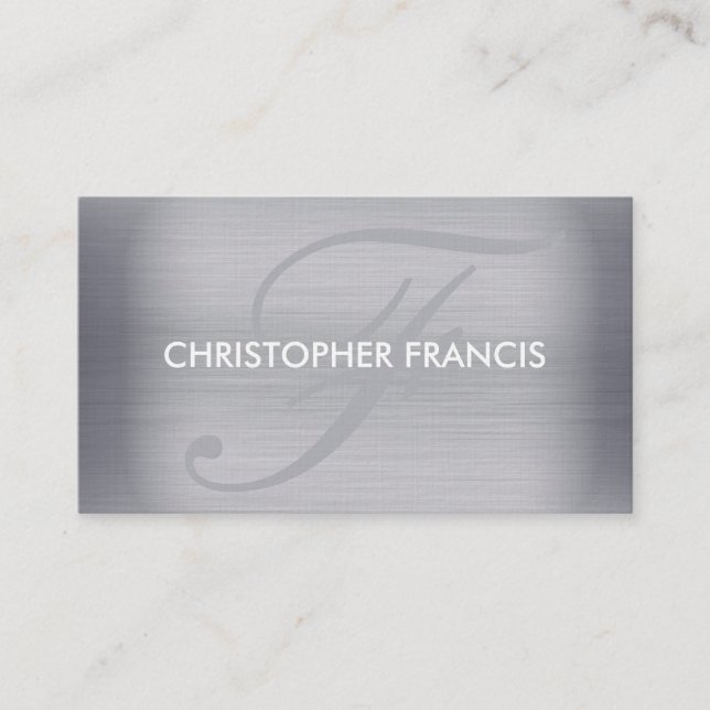 Titanium monogram business cards (Front)