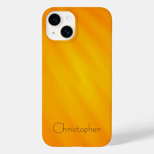 Titanium orange Stainless Steel Print 15 Case-Mate iPhone Case (Back)