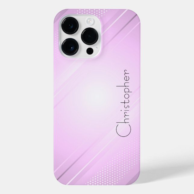 Titanium Pink Stainless Steel Print iPhone Case (Back)