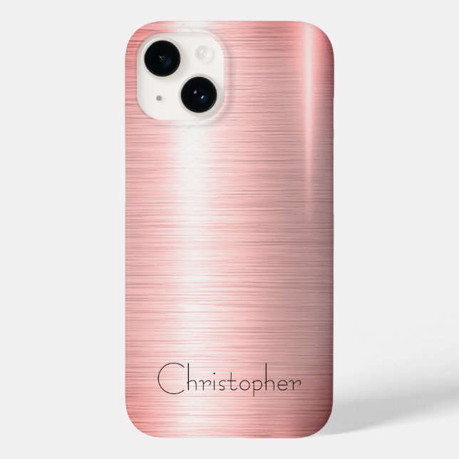 titanium Polished bronze Radial and Metallic 15 Case-Mate iPhone Case (Back)